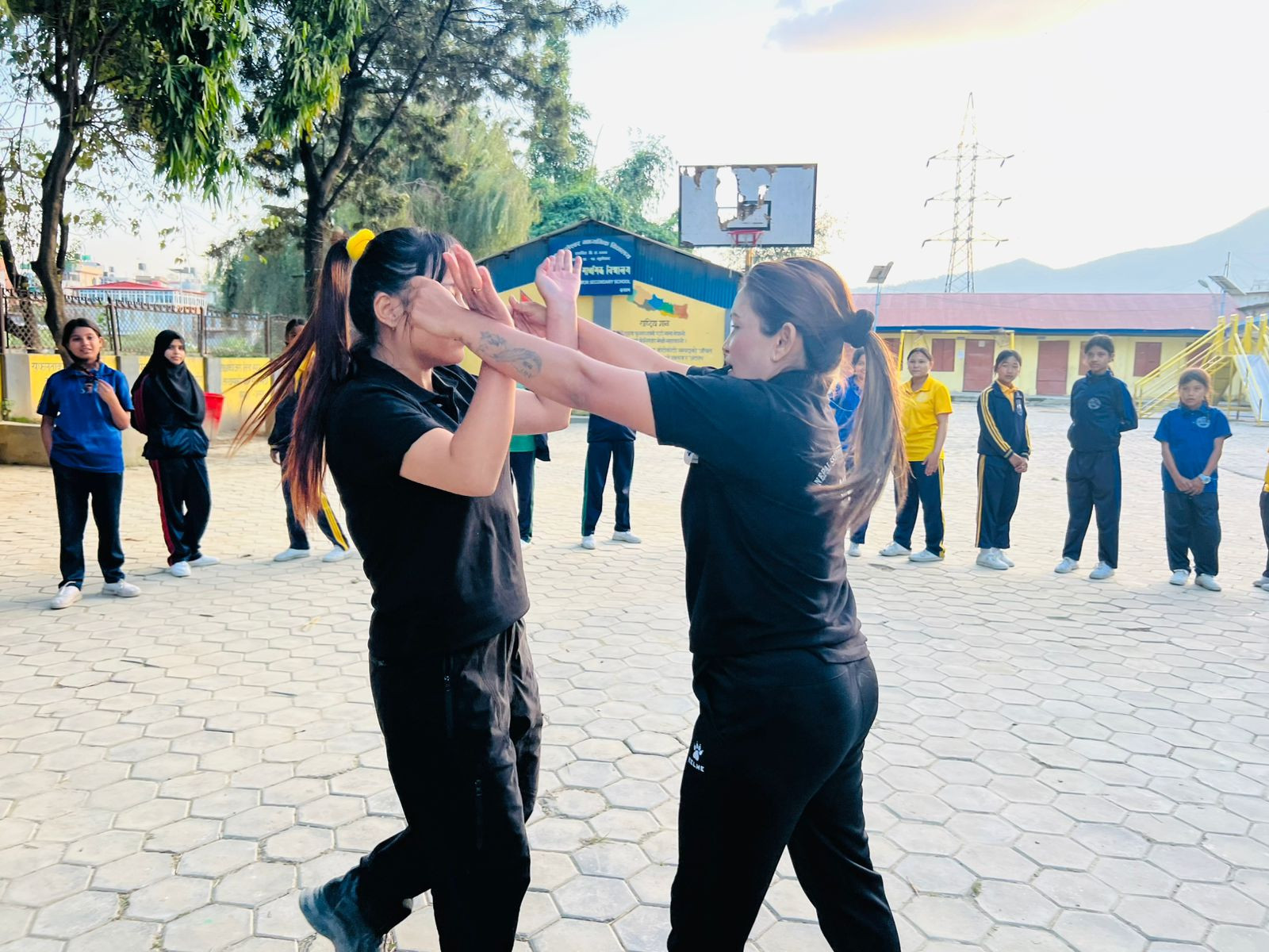 Self Defence Training to School Adoloscents Girls